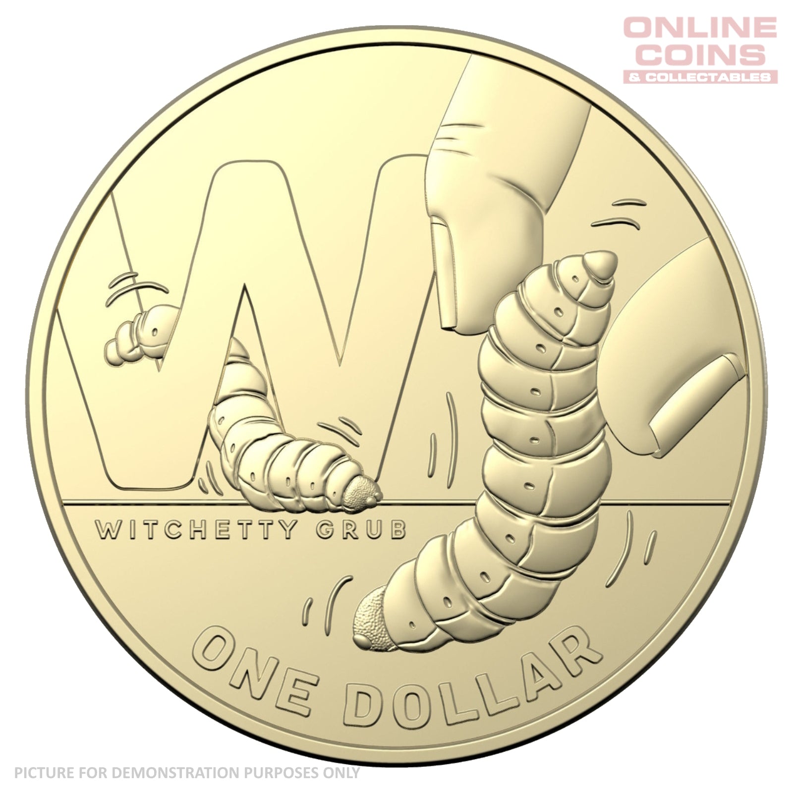 2021 Australian $1 Coin Hunt 2 W Witchetty Grub- Uncirculated Loose Coin From Security Bag